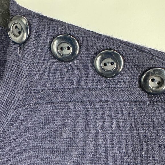 Octobre Merino Wool sweater with shoulder set buttons.  Small - Picture 3 of 4
